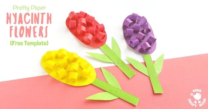 paper hyacinth flowers kids craft for spring