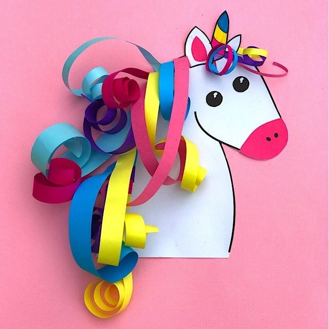 colorful paper unicorn made from paper