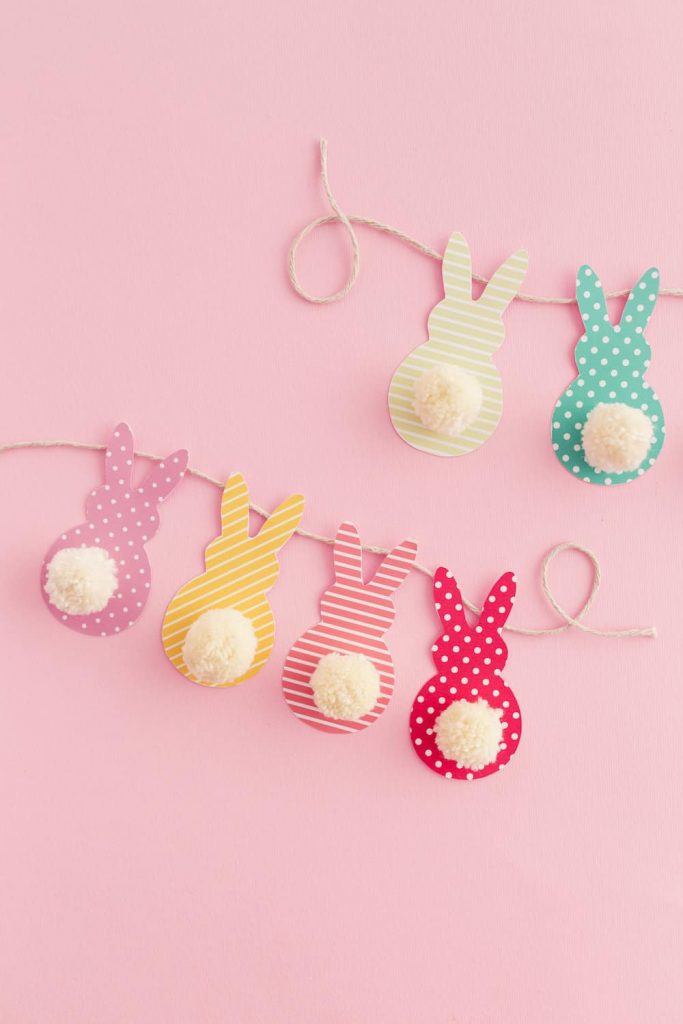 pom pom bunny garland