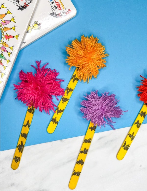 popsicle sticks made into truffala trees