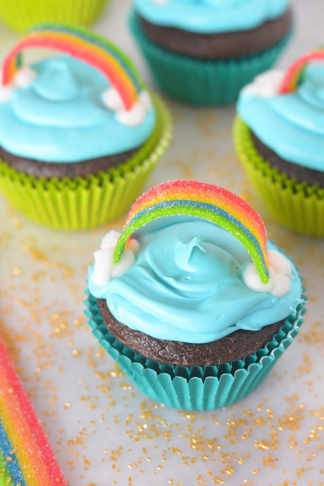 rainbow cupcakes for kids parties