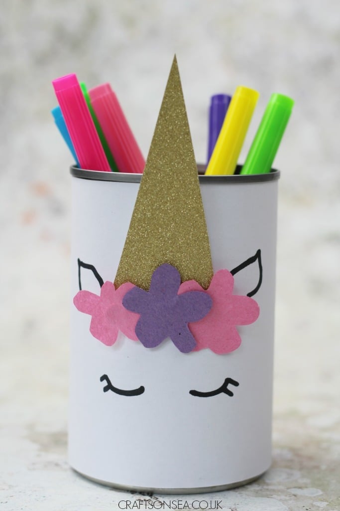 unicorn pencil pot craft 