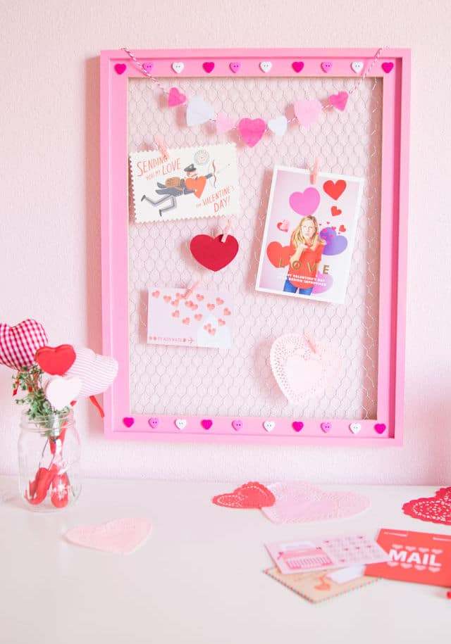 valentines day card display board
