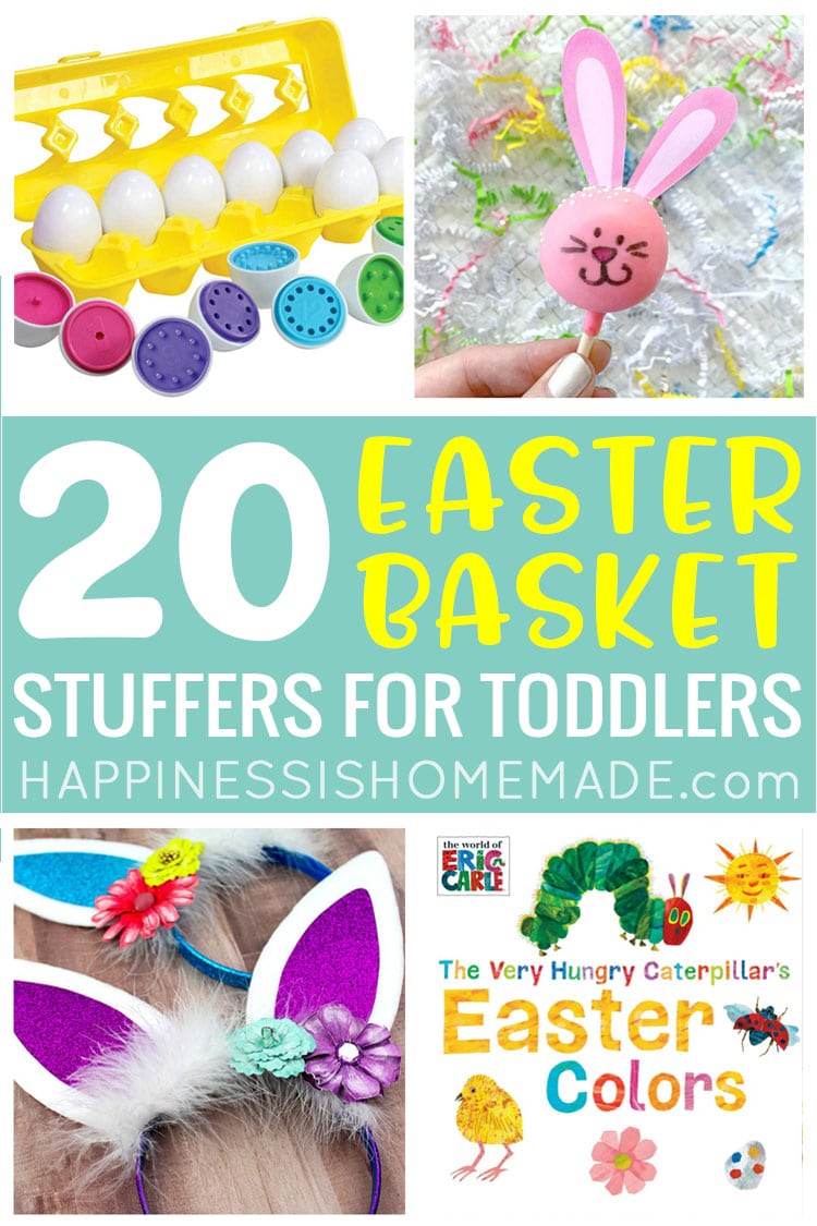 20 Easter Basket Stuffer Ideas for Toddlers - Happiness is Homemade