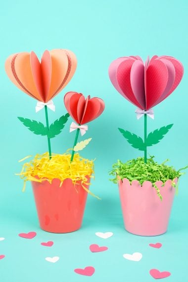 adorable paper heart flowers