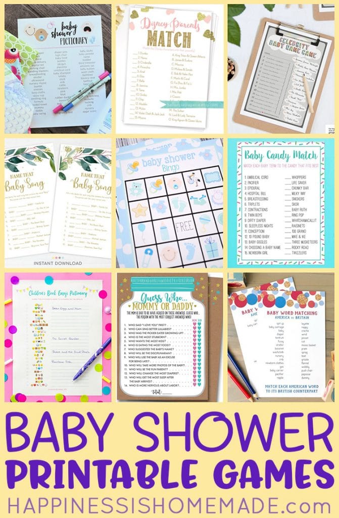 baby shower printable games