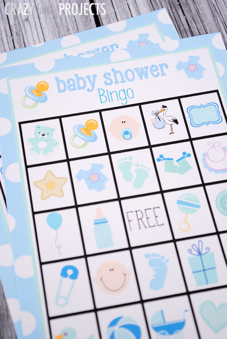 baby shower printable bingo game