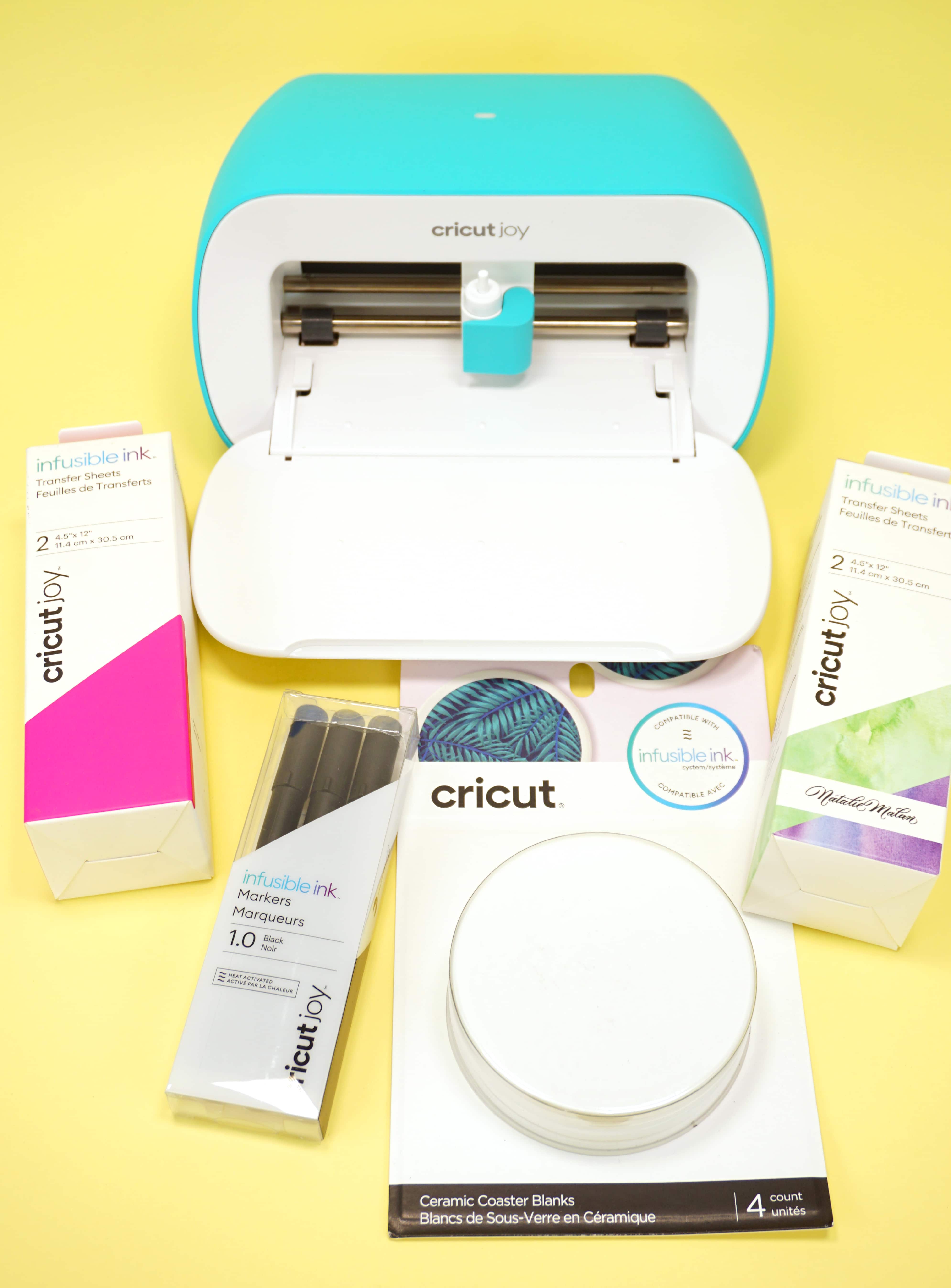 cricut joy card materials and infusible ink materials