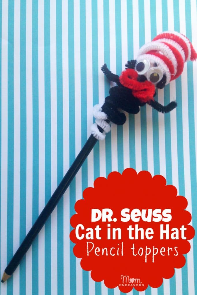 dr seuss cat in the hat pencil topper