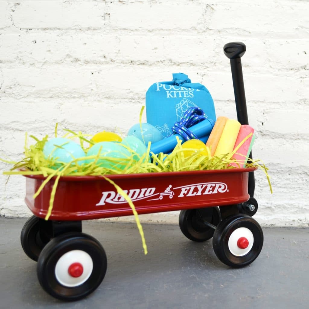 red wagon with toys 