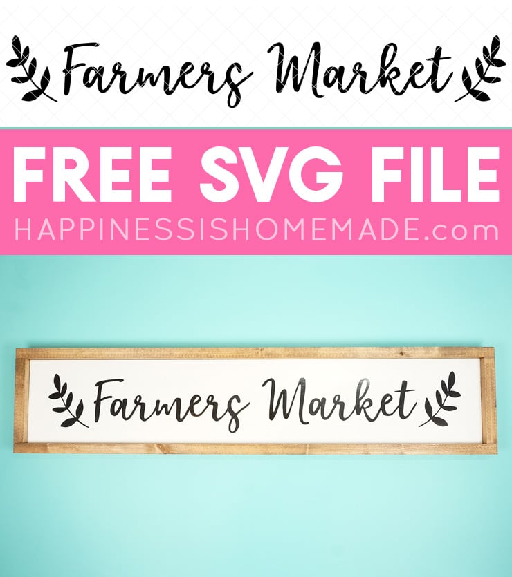 farmers market svg file and wooden sgn