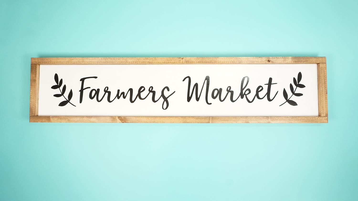 farmers market wooden sign