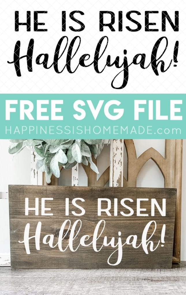 he is risen hallelujah! svg file on sign