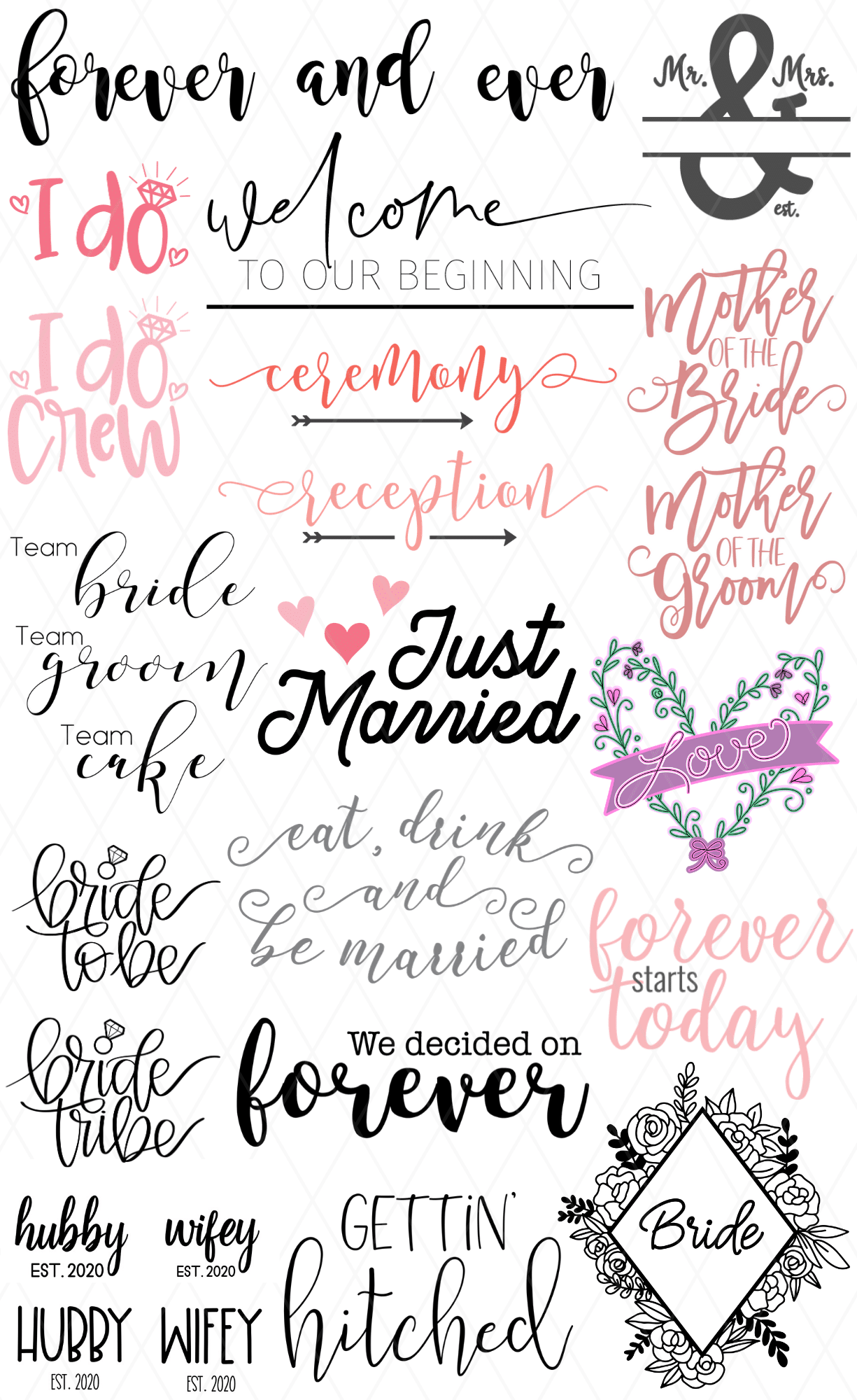 free wedding svg file collection
