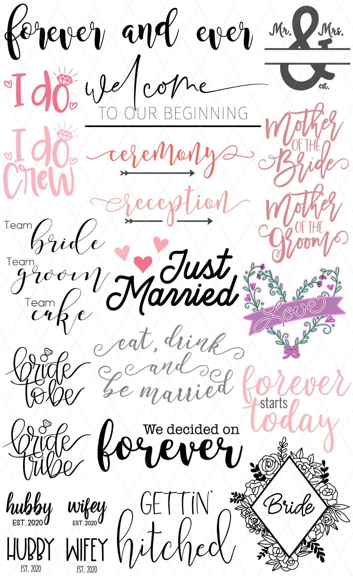 Download Free Wedding SVG Files - Happiness is Homemade