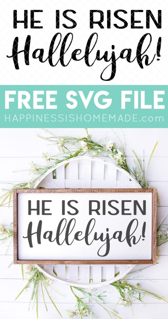 free svg file he is risen 