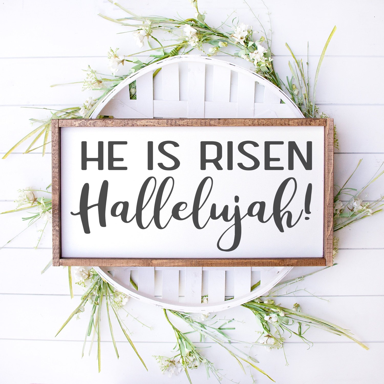 he is risen hallelujah! svg file on sign