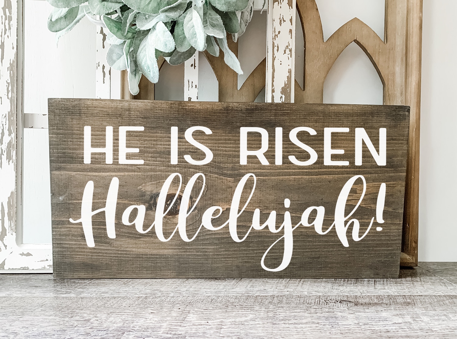 he is risen hallelujah! svg file on sign