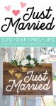just married sign a free svg file