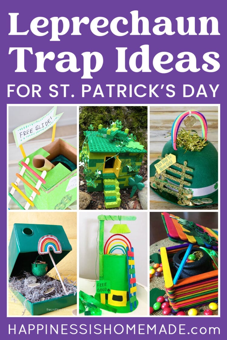 "Leprechaun Trap Ideas for St. Patrick's Day" graphic with text