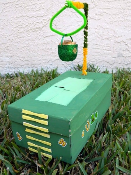 leprechaun trap made from shoe box