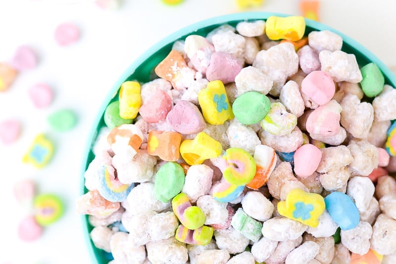 Lucky Charms Muddy Buddies Mix with Colorful Marshmallows