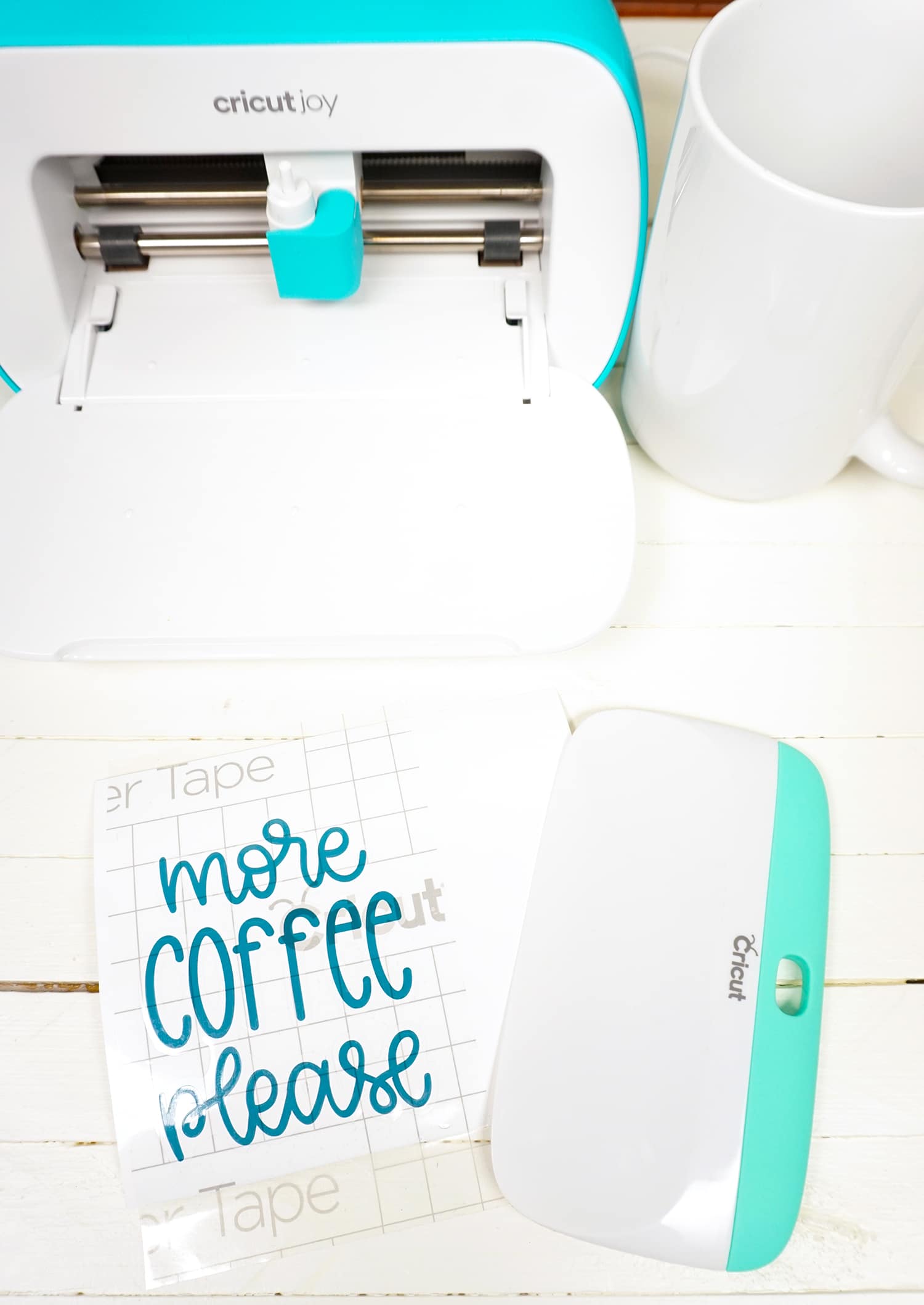 more coffee please vinyl design with transfer tape