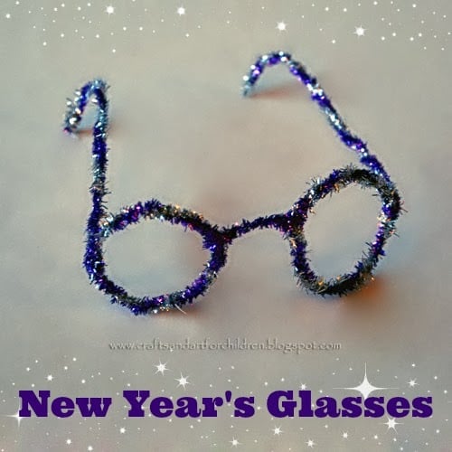 pipe cleaner glasses for new years eve
