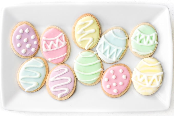 easter egg decorated sugar cookies