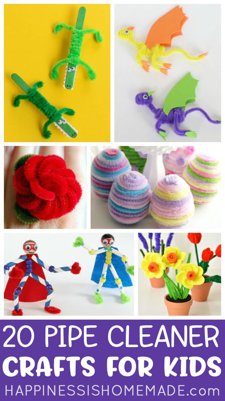 pipe cleaner craft projects collage