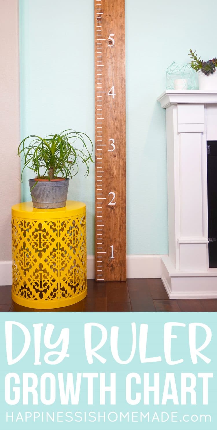 DIY ruler growth chart craft