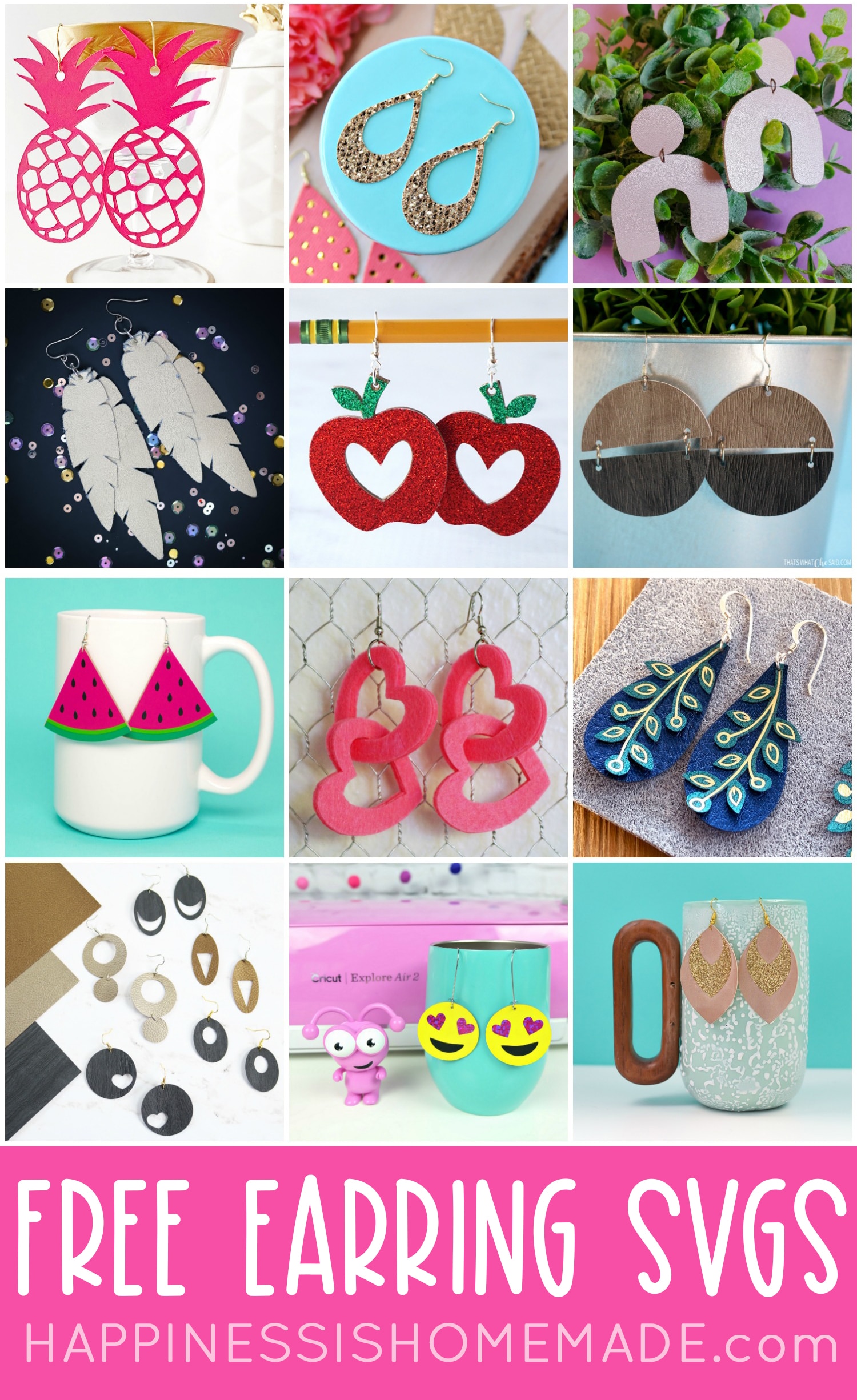 collection of free earring svg files