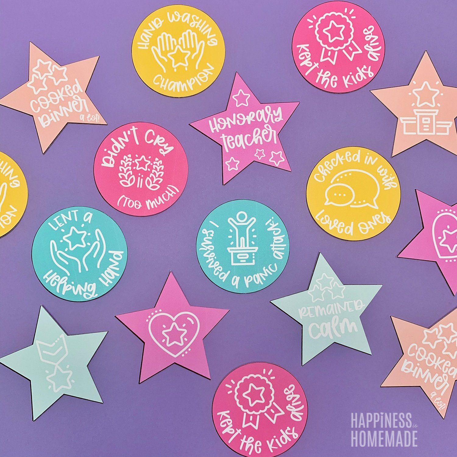 Adult Reward Stickers - Free Printable! - Happiness is Homemade