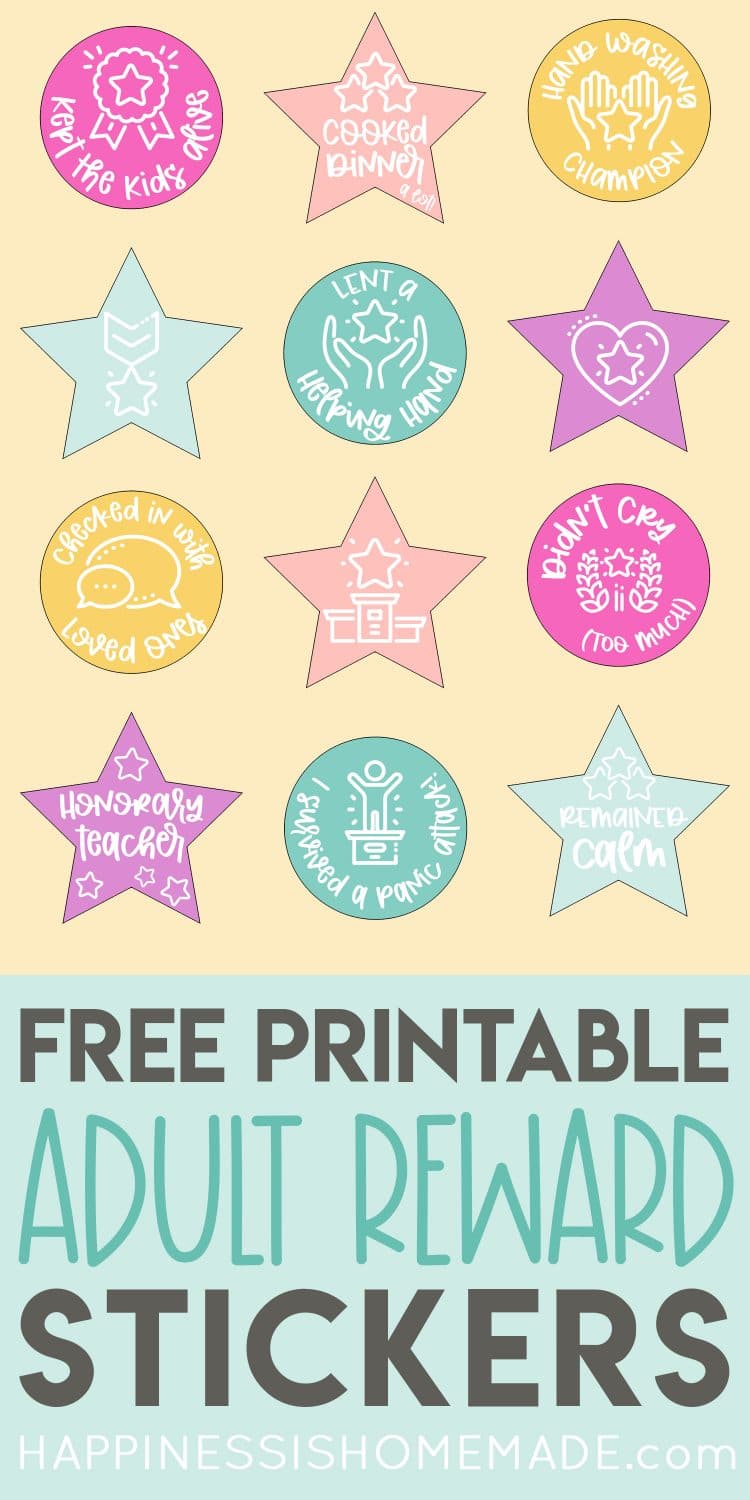 free printable adult reward stickers