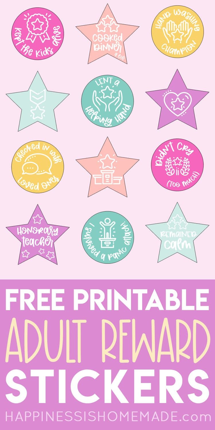 free printable adult reward stickers