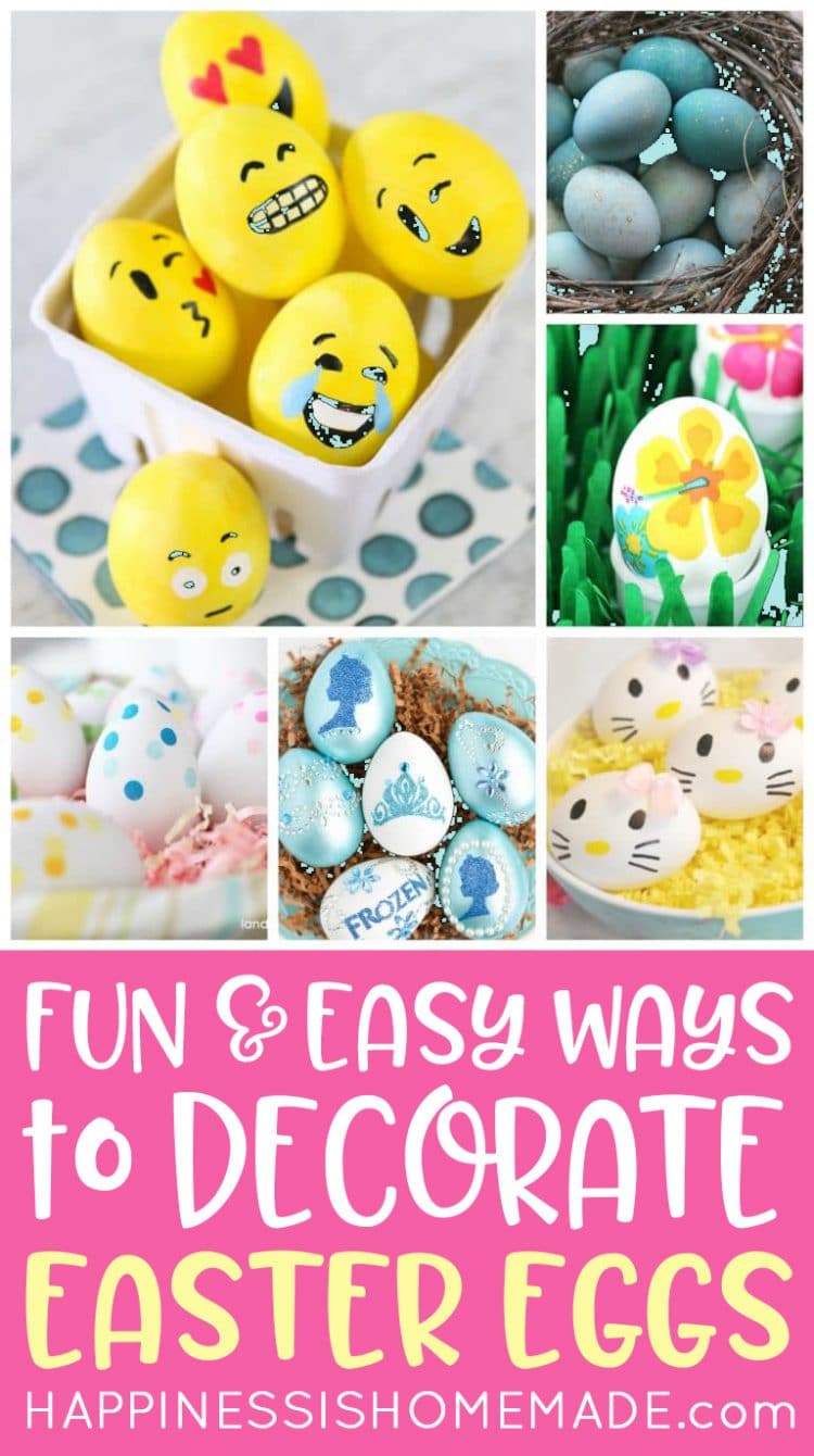 22 Easy Easter Egg Decorating Ideas - Happiness is Homemade