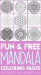 fun and free mandala coloring pages
