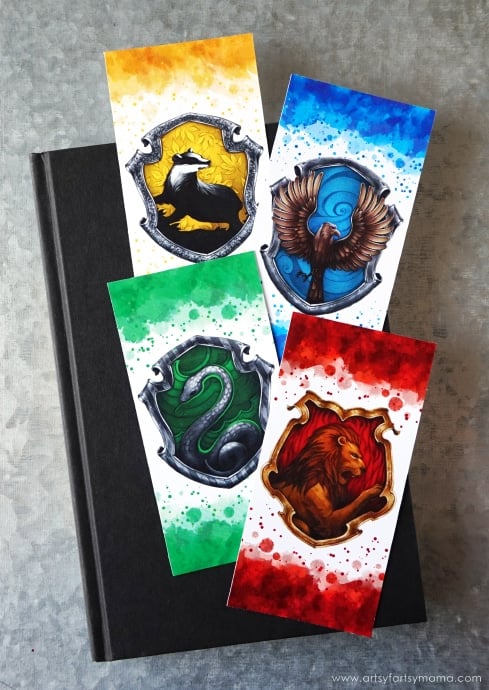 harry potter house color bookmarks