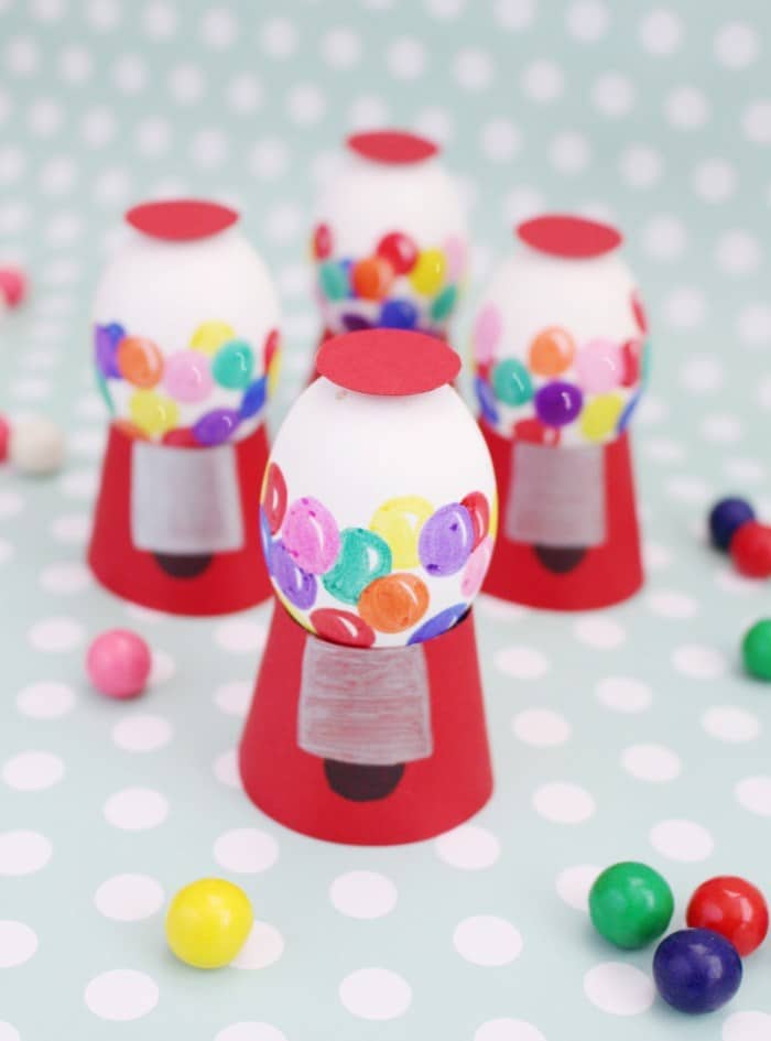 gumball themed easter eggs with jelly beans