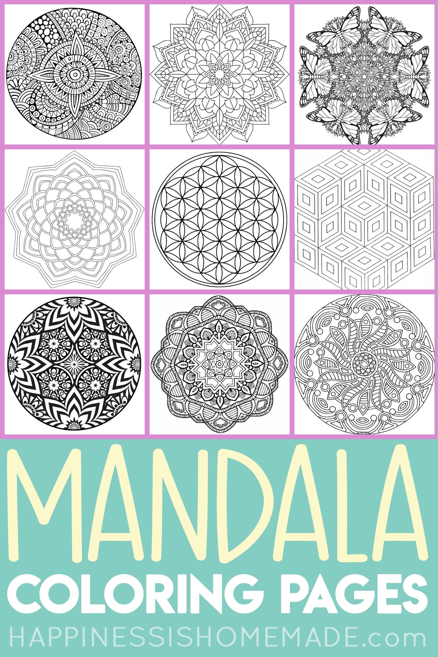 Mandala Coloring Pages for Adults & Kids