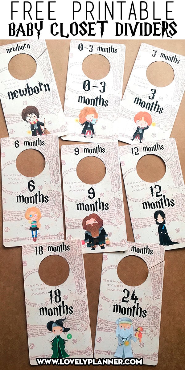 harry potter baby closet dividers