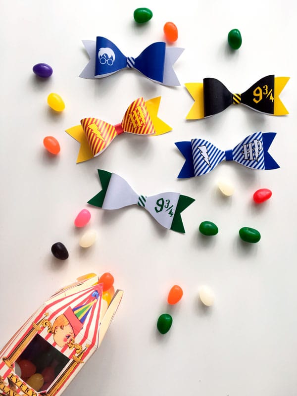 harry potter diy paper bows with candies