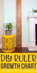 wooden ruler growth chart easy diy project
