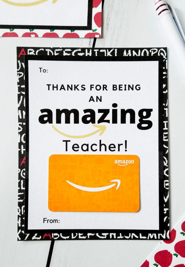 amazon gift card holder for teacher appreciation week