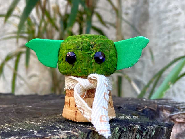 baby yoda cork craft