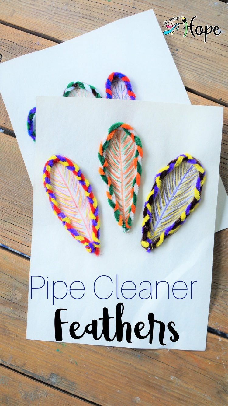 Feather Pipe Cleaners kids craft 