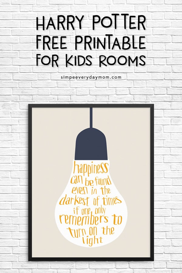 harry potter quote printable for kids rooms 