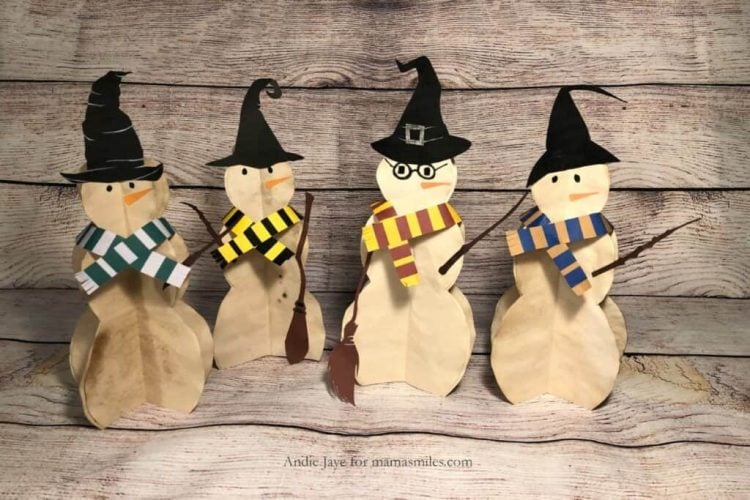 hogwarts snowman wood decorations 