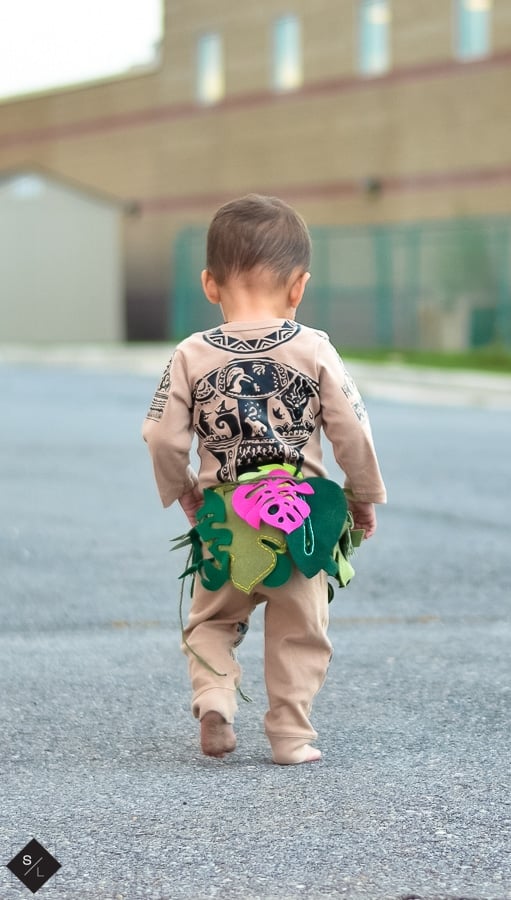 maui costume being worn by little boy