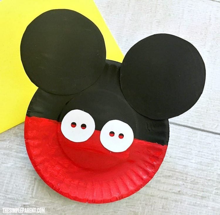 mickey mouse paper plate craft for kids